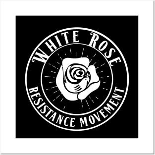 THE WHITE ROSE (WW2 RESISTANCE SYMBOL) Posters and Art